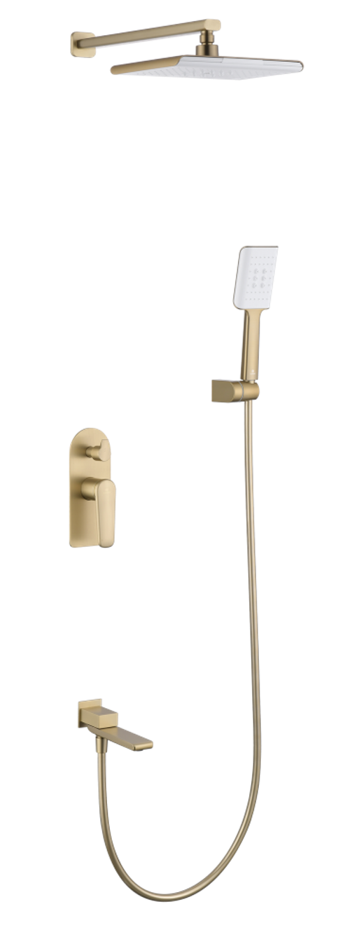 02165-S Смеситель встраиваемый для душа с 3-функ. (Мат. Золото) GANZER (6/1шт)