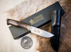 Охотничий нож Theseus M390 Satin темная рукоять