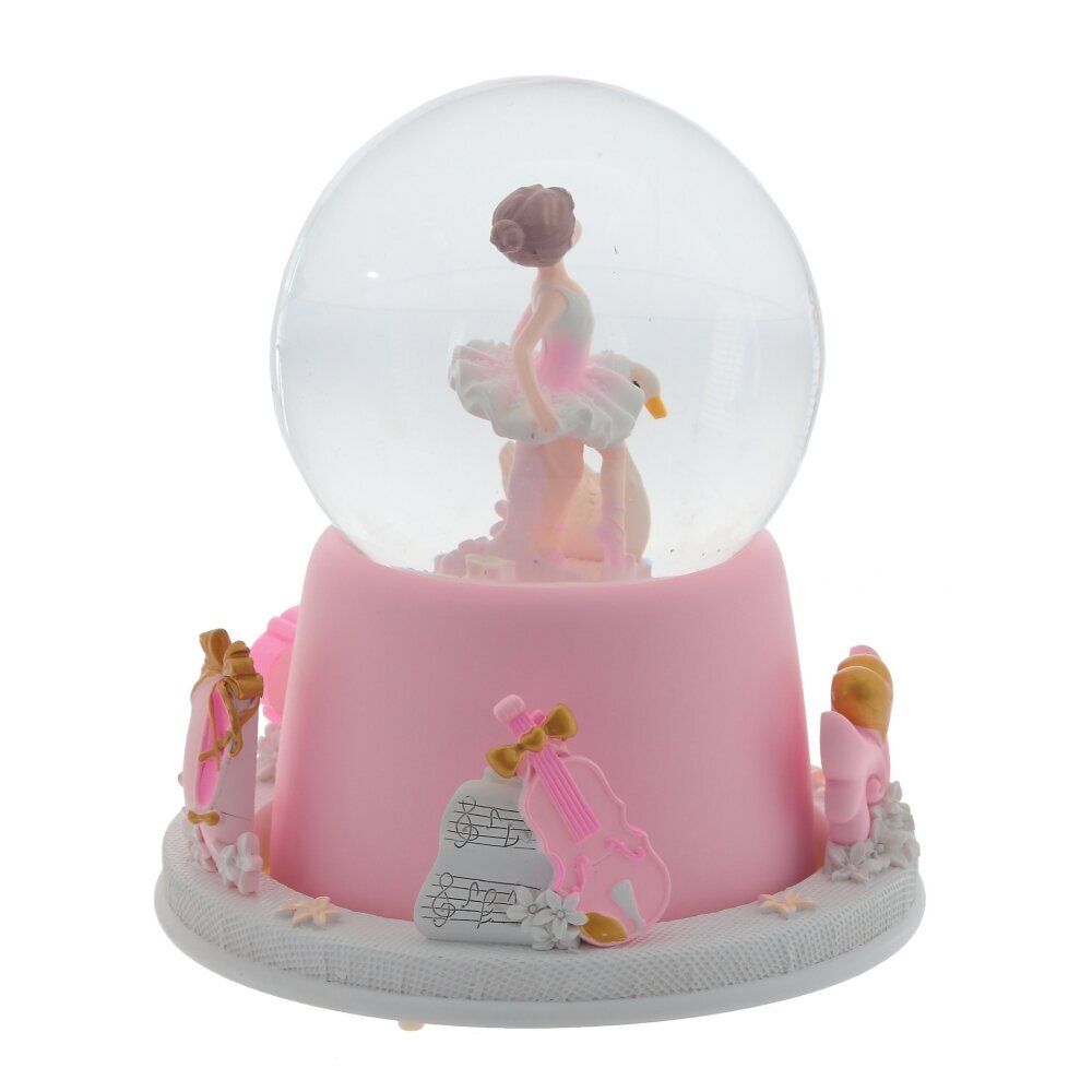GAEM Фигурка дек "Балерина" в стекл шаре (муз, подсвет, вьюга, движ, 3xAAA н/п), D10 см, L15 W15 H17 см