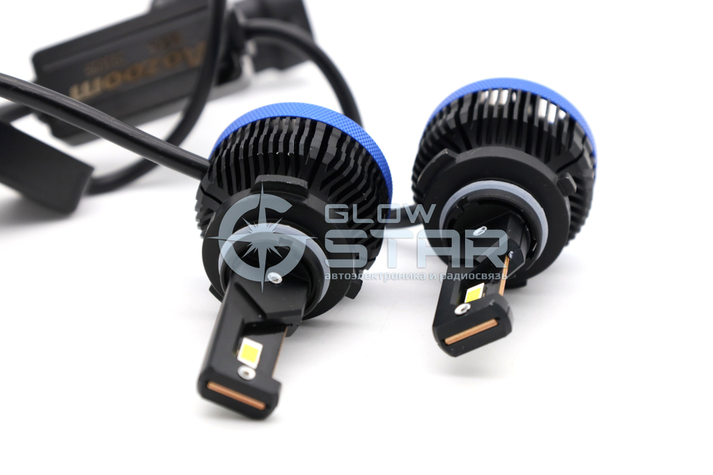 Светодиодные лампы головного света Aozoom P5-HB3/HB4 (9005/9006) с радиатором, 12V, 35W, 6000K, чип Korea WT35