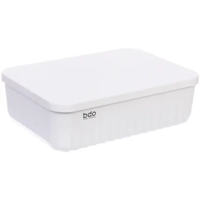 Корзина - органайзер с крышкой «БИСКОТТИ», цвет белый, 26*18*8см