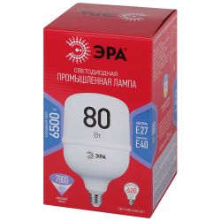 Лампа светодиодная POWER ЭРА RED LINE LED T140-80W-6500-E27/E40 R 80Вт колокол холодный белый свет E27/E40 | Лампы cветодиодные POWER