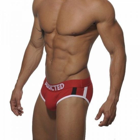 Мужские трусы брифы красные с пуш-Ап Addicted Push-Up Red Brief