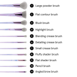 BH Cosmetics Lavender Luxe 11 Piece Brush Set