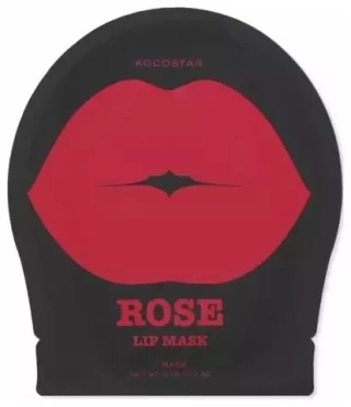 KOCOSTAR  Гидрогелевая маска для губ с экстрактом розы - ROSE LIP MASK, 1 шт