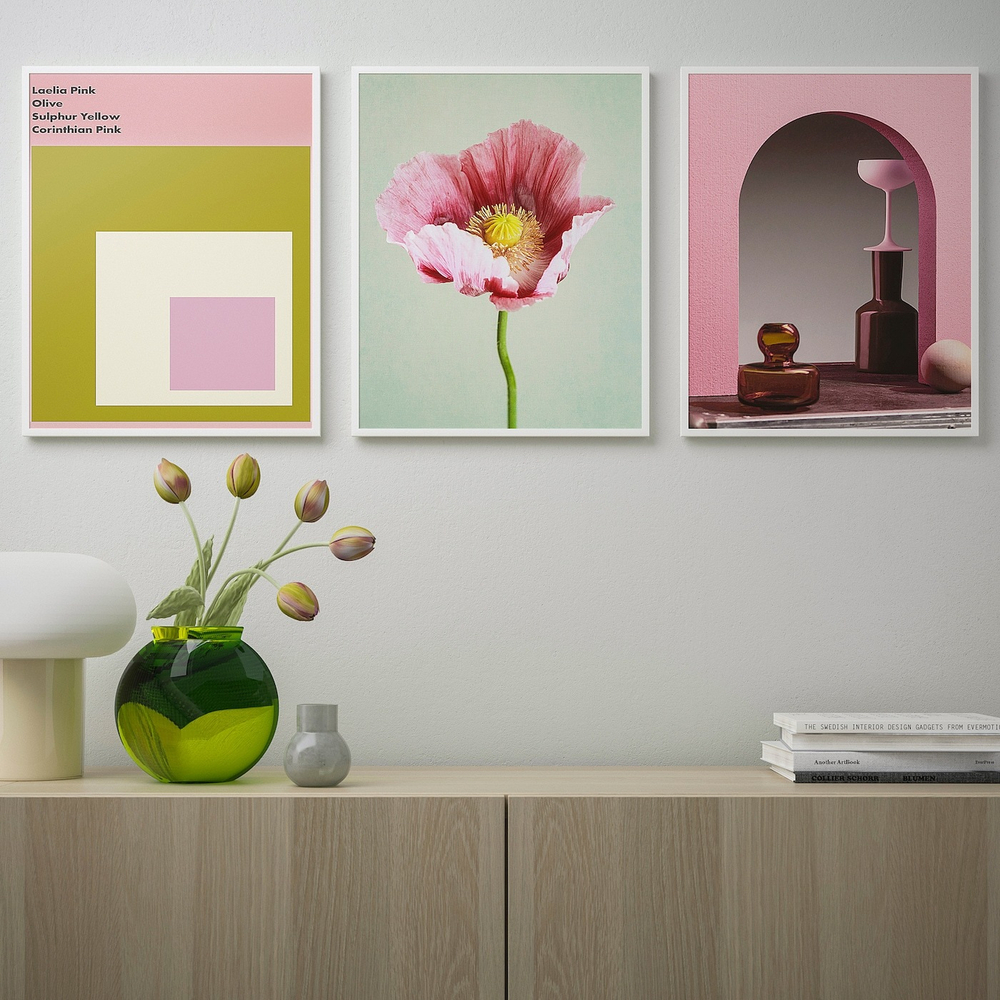 IKEA BILD  (ИКЕА БИЛД)  -  Плакат, лаэлия розовая, 40x50 см