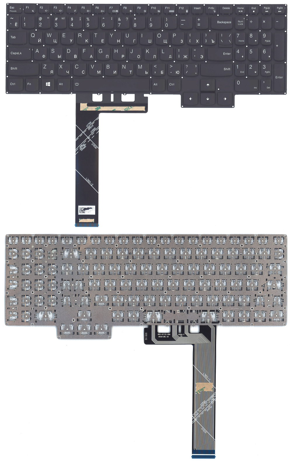 Клавиатура для ноутбука Lenovo Legion Pro 7 16IRX8 черная