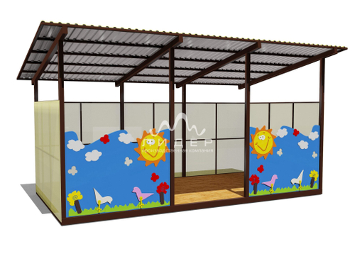 Теневой навес одинарный 3000х6000 19110