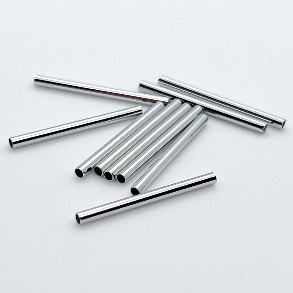 Бусина-трубочка, цвет серебро, размер 25*2 мм, цена за 1 шт