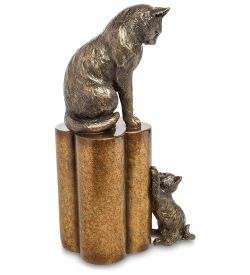 Veronese WS-883 Статуэтка «Кошка с котенком - воспитание»