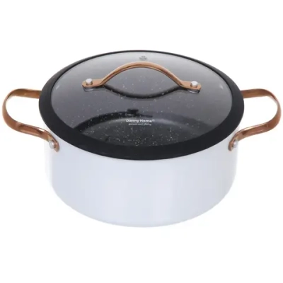 Кастрюля «White Night» 3,6л, стеклянная крышка, 22*10см