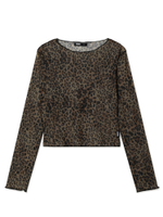 Топ Nala Leopard Print Mesh