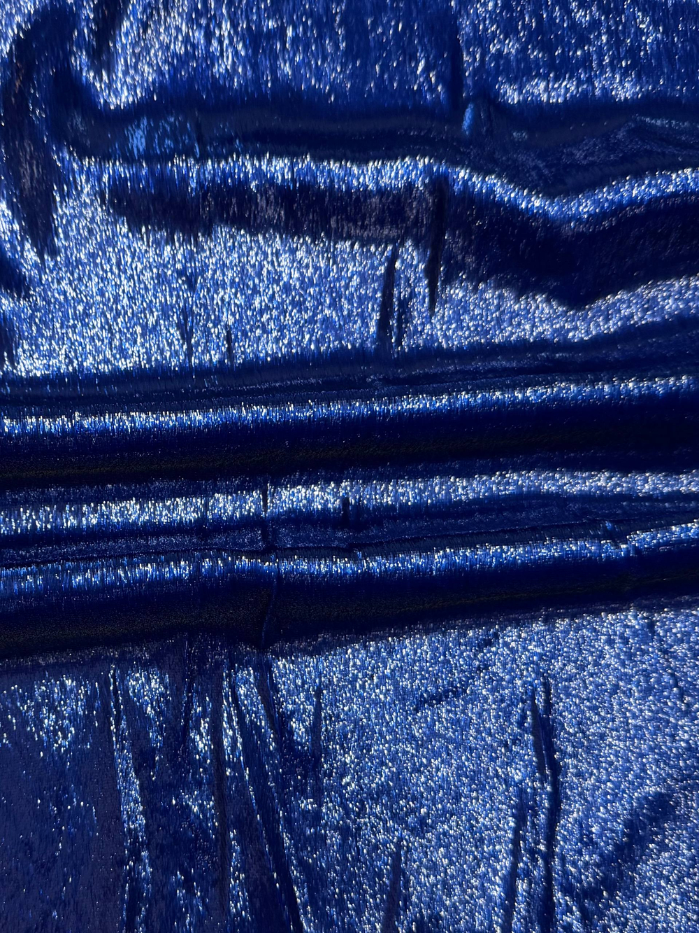 Бархат п/э с люрексом синий