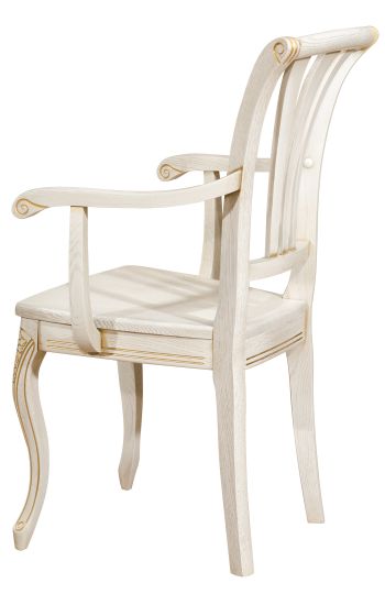 Кресло Марсель-2 (дуб/тон 902/резьба/жесткое сиденье)