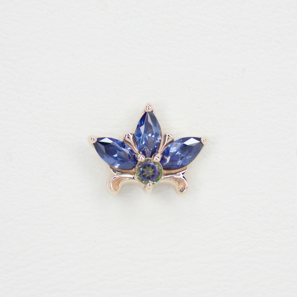 Royal Lily tops with Semi-Precious stones