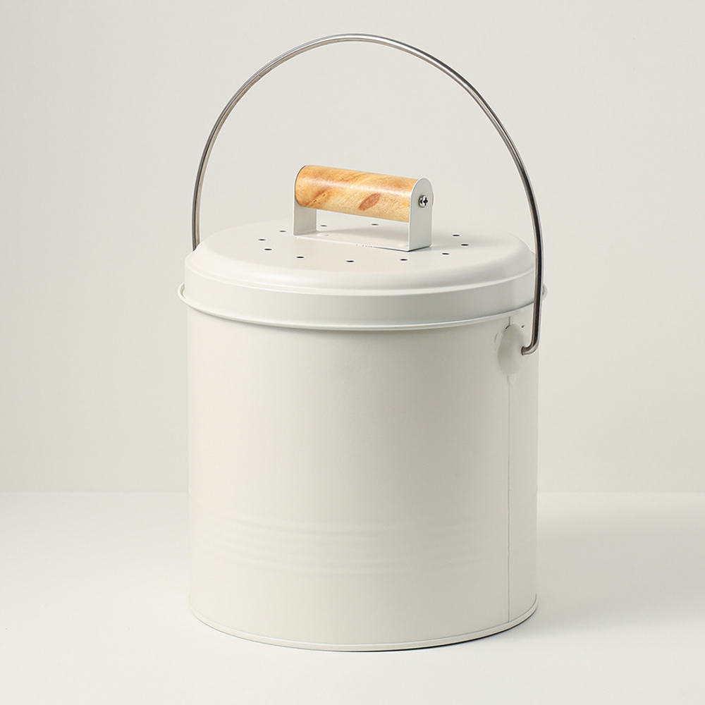 Контейнер для пищевых отходов с фильтром irmel, 3,5 л, молочный