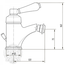 Смеситель для биде Migliore Hermitage 18618 схема