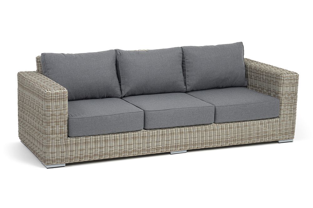 "Боно" диван из искусственного ротанга трехместный, цвет бежевый