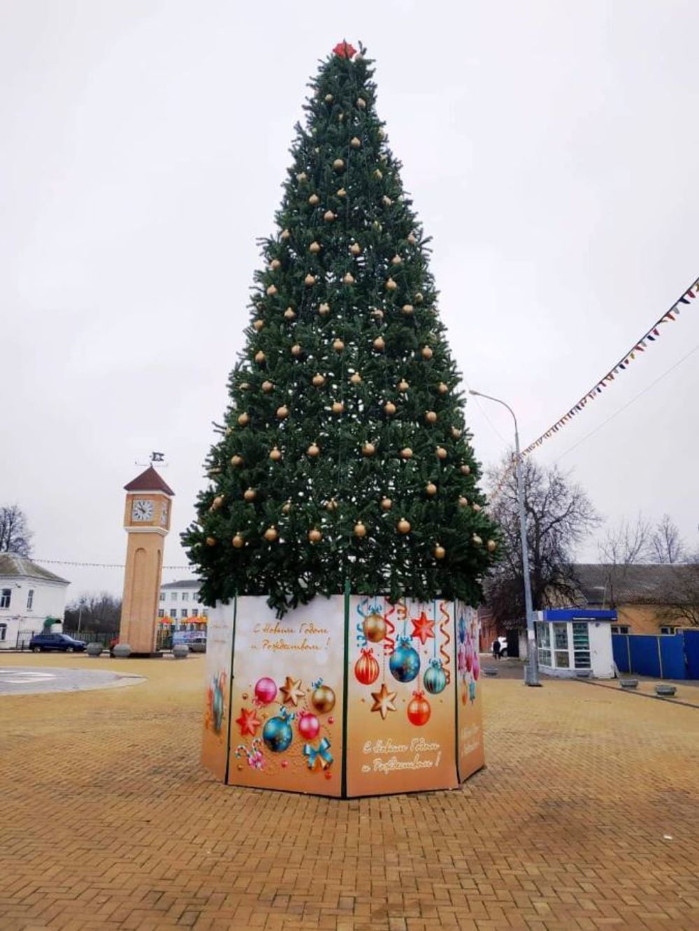Подиум для Каркасной уличной искусственной елки «Уральская»