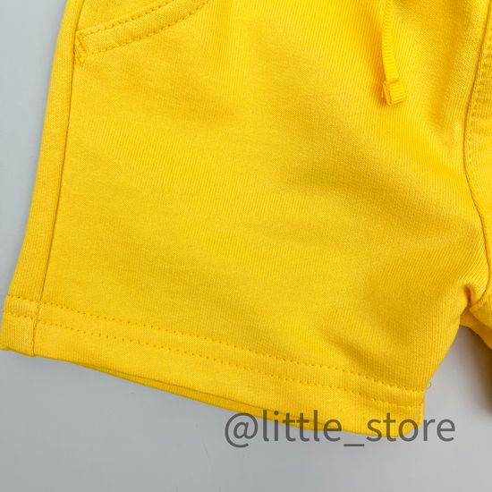 Короткие шорты "Теннис" из футера, Желтые