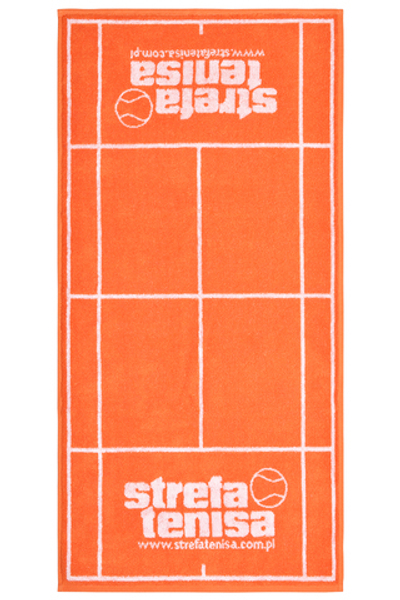 Полотенце теннисноеStrefa теннисa Towel Court&Logo - orange/white
