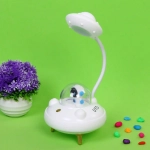 Настольная лампа «Sweet - Полёт в космос» LED 10,8*10,8*21,5 см, USB 3.7v 3w, Белый