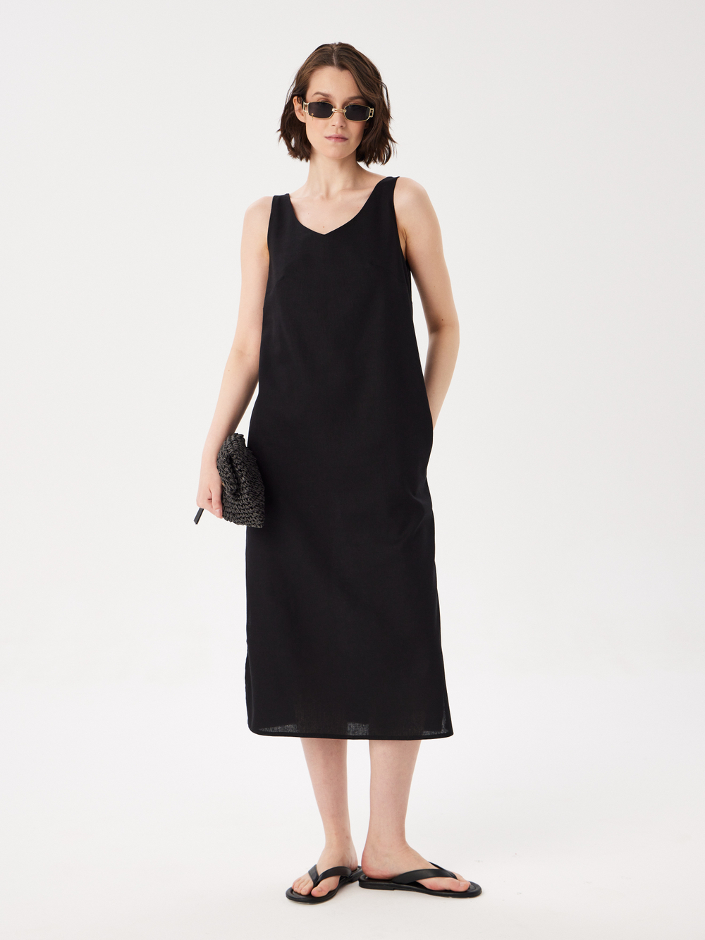 Сарафан льняной прямой