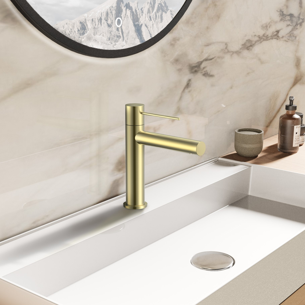 Смеситель для раковины Vincea Aspire VBF-4AS01BG, брашированное золото