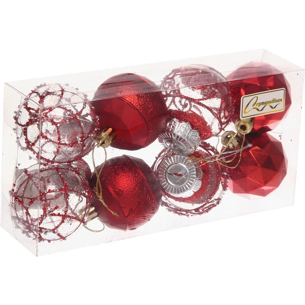 Набор шаров «Восторг» 5 см (в наборе 8 шт), Красный