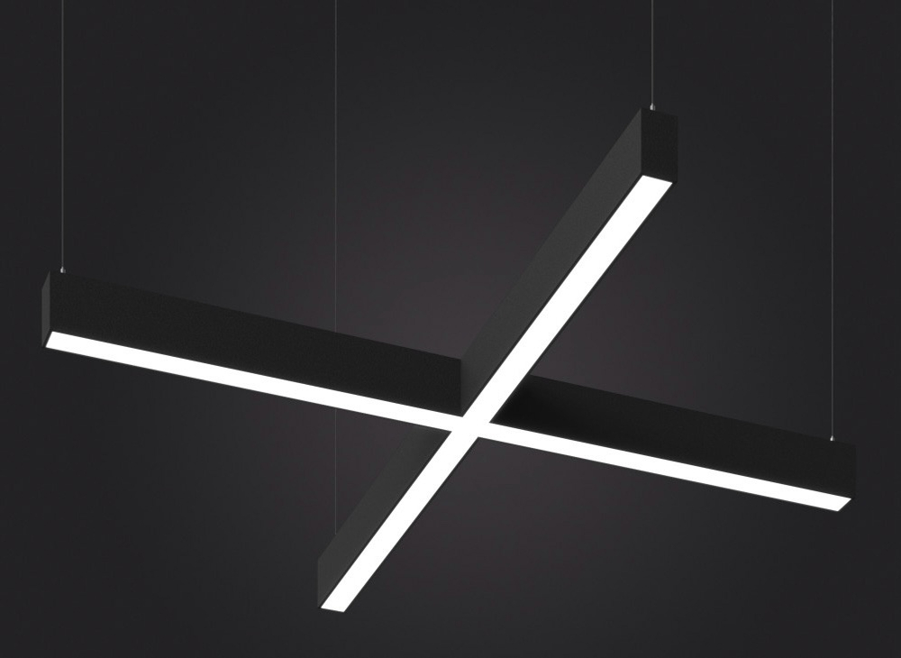 Светильник LED Х-образный LP85-PLUS-600 32Вт 4000К черный 600х600х40мм DIOLUM