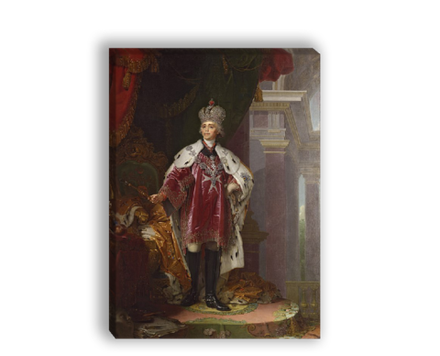 "Портрет Павла I в коронационных одеждах", Боровиковский В. Л. картина для интерьера (репродукция)