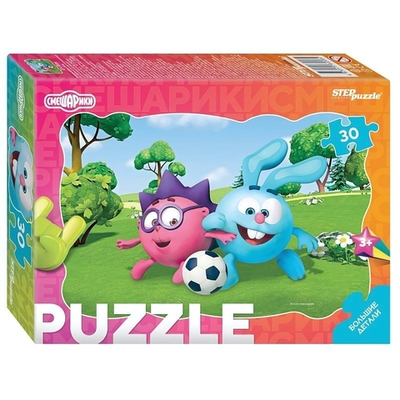 Макси-пазл 30эл. контурный "Смешарики" (Мармелад Медиа) (Степ пазл)