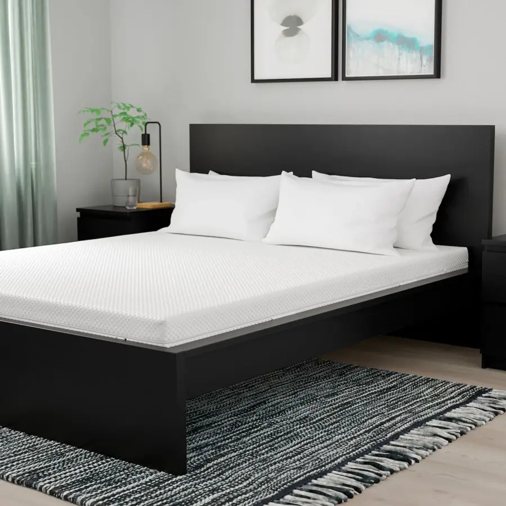 Матрас для двуспальной кровати - IKEA ÅBYGDA/ОБЮГДА ИКЕА, 160x200 см, белый