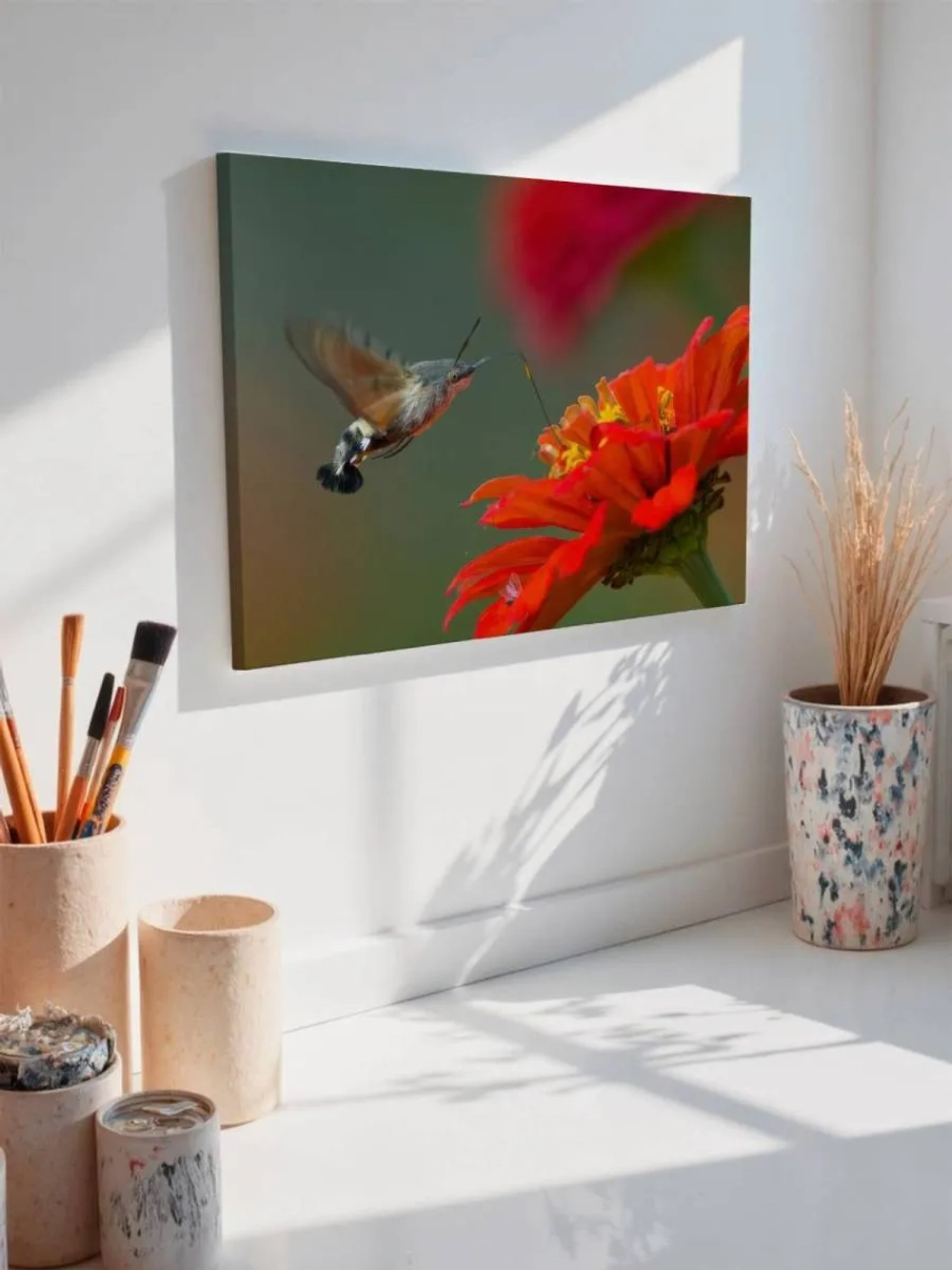 Картина на стену 40 X 50 Птичка и цветок