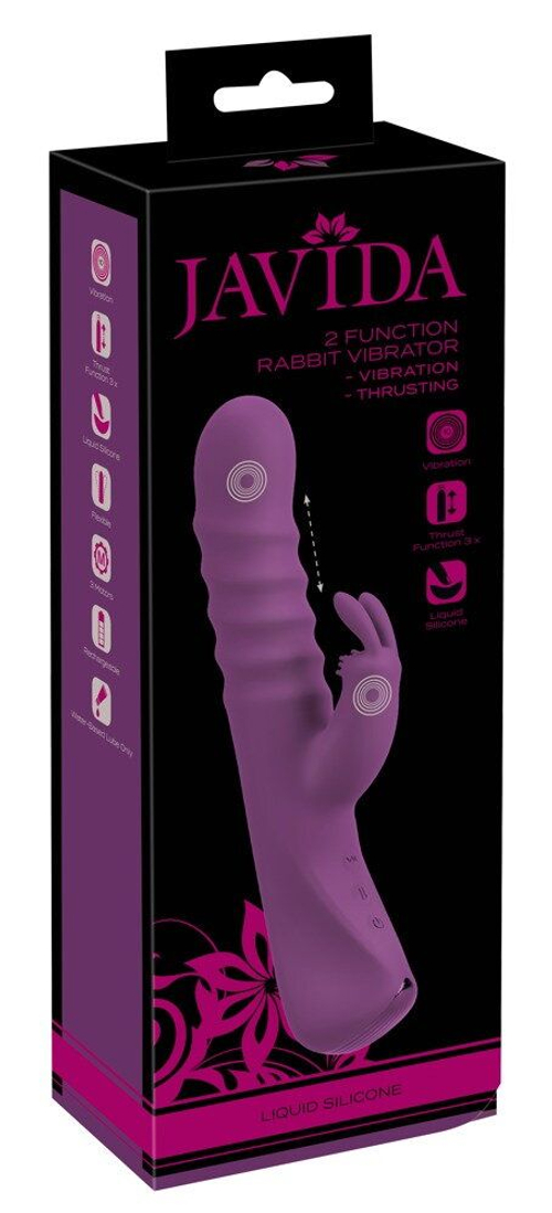 Фиолетовый вибратор-кролик 2 Function Rabbit Vibrator - 23,7 см.