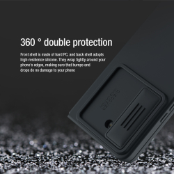 Чехол покрытый мягким жидким силиконом от Nillkin для Samsung Galaxy Z Fold 5, серия CamShield Silky Silicone с защитной шторкой для камеры