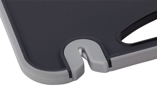 Доска разделочная пластиковая 37х28х1 см. Kamille KM 10077 с ножеточкой