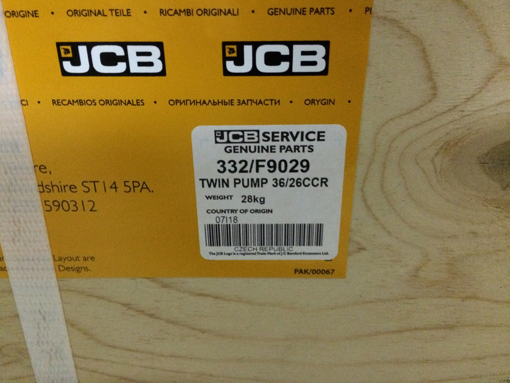 Насос гидравлический | 332/F9029; 20/925579 | JCB