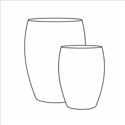 Кашпо, коллекция Concrete, форма OVAL