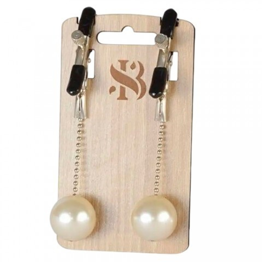 Зажимы с бусинками