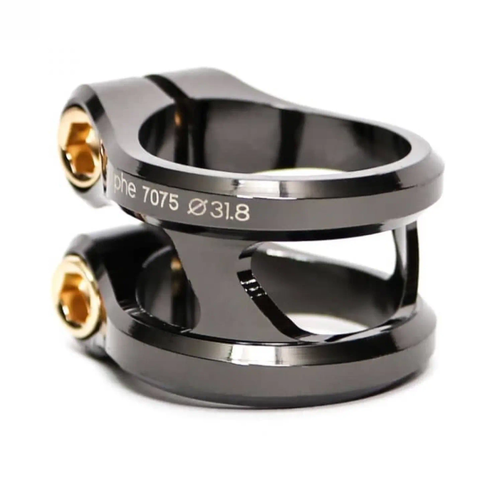 Зажим Ethic sylphe double clamp 34.9 black chrome