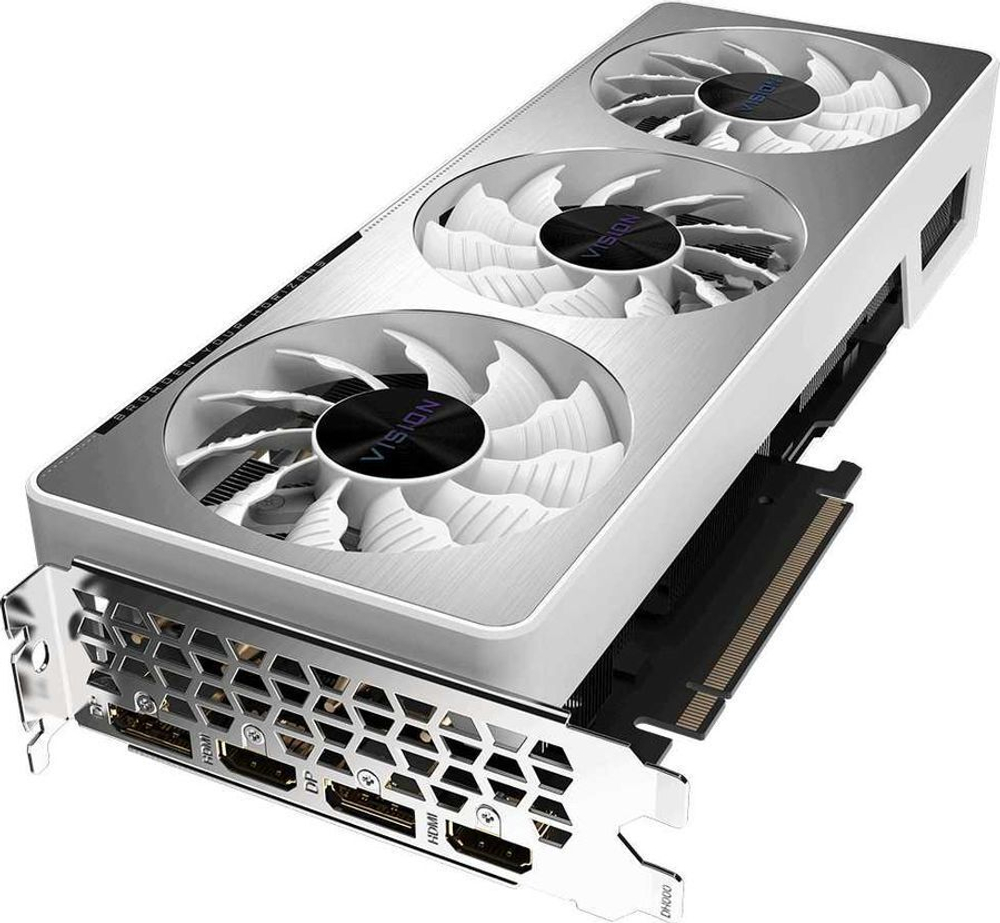 Видеокарта Gigabyte PCI-E 4.0 GV-N3070VISION OC-8GD 2.0 LHR NV RTX3070 8192Mb 256 GDDR6