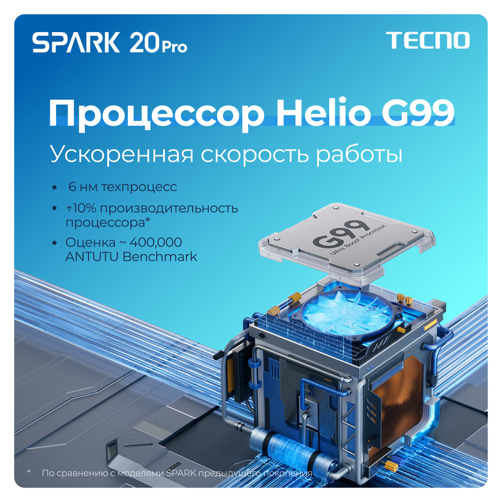 Смартфон TECNO Spark 20 Pro 8/256 ГБ RU, Dual nano SIM, Magic Skin 2.0 Green