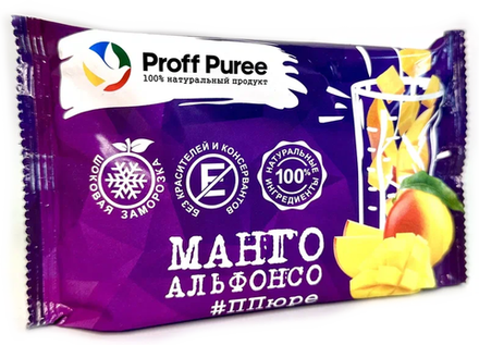 Пюре Манго замороженное в саше 250 гр Proff Puree