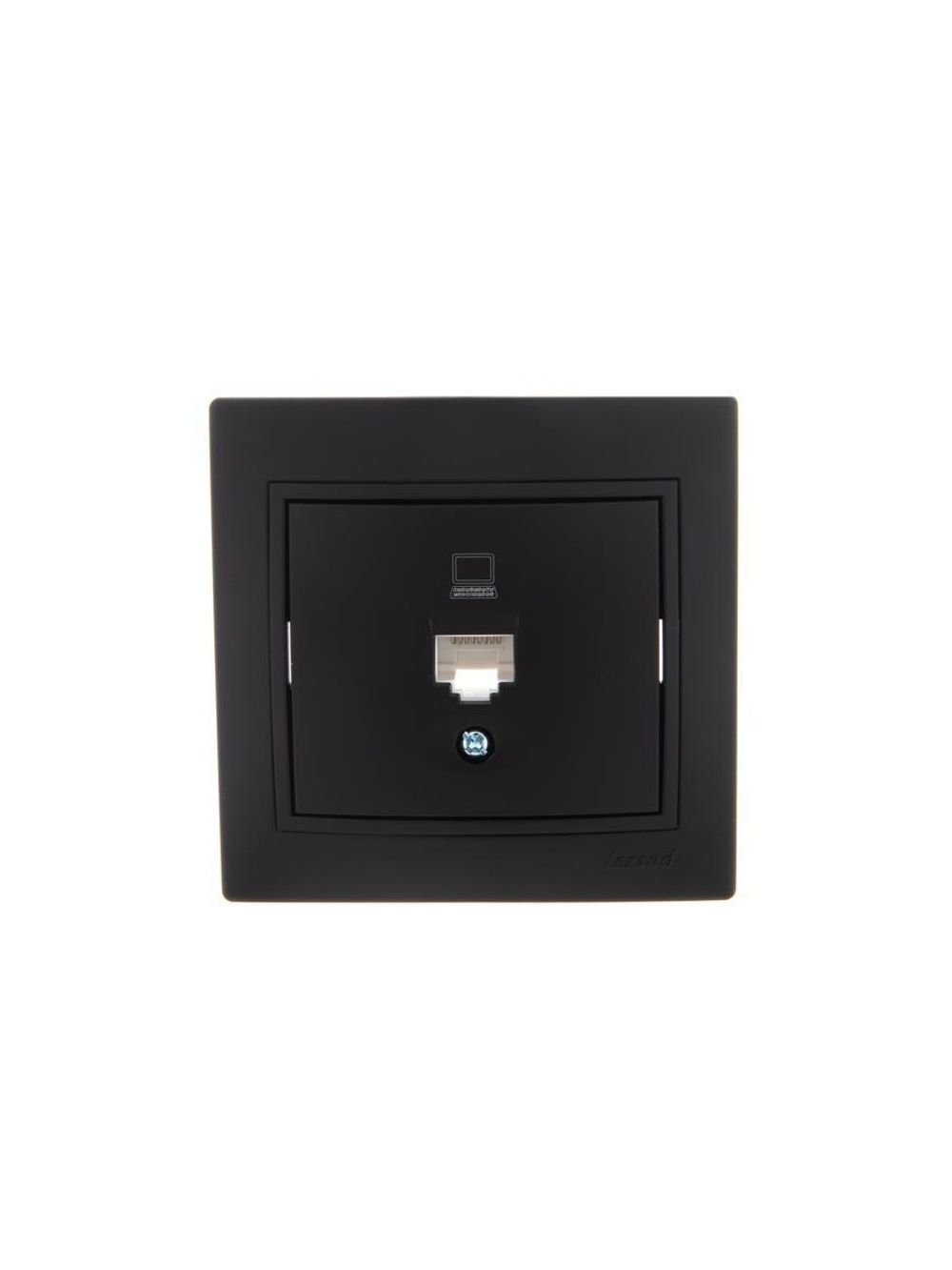 Розетка компьютерная 1-м СП Mira RJ45 черн. бархат LEZARD 701-4242-139