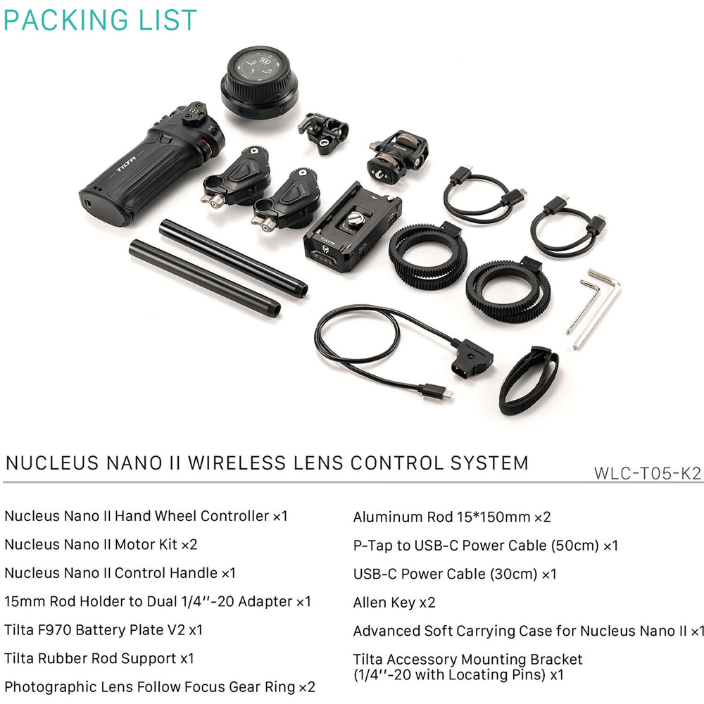 Привод фокусировки Tilta Nucleus Nano II беспроводной Kit II WLC-T05-K2