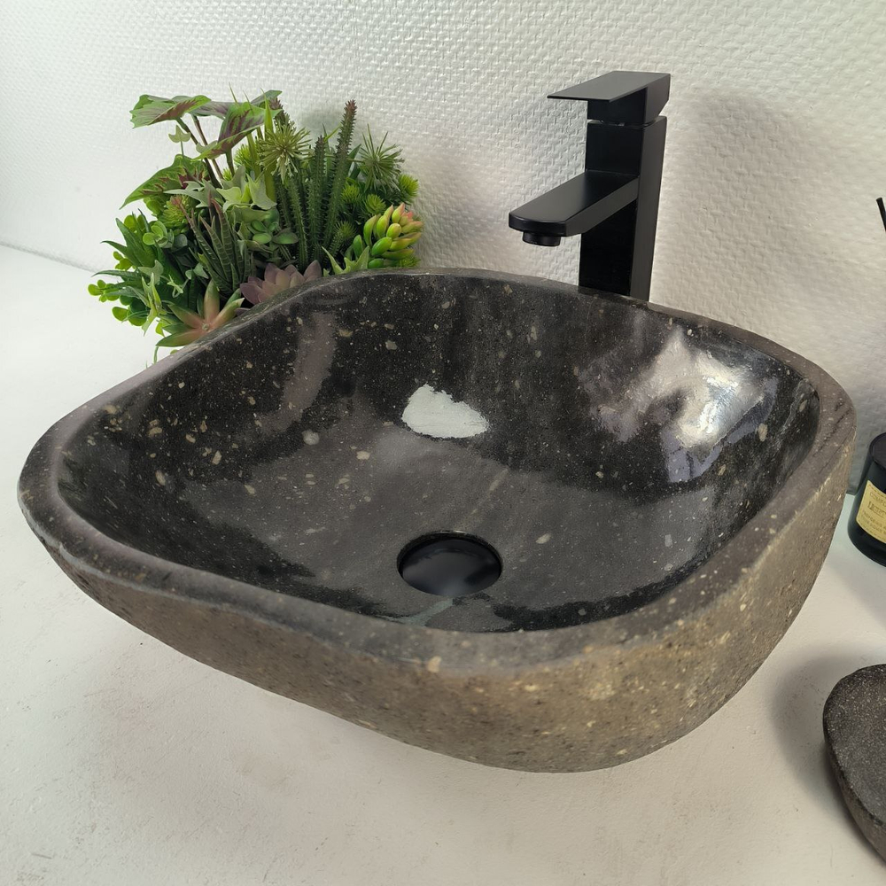 Раковина из речного камня RS-65258 41*41*15 0856