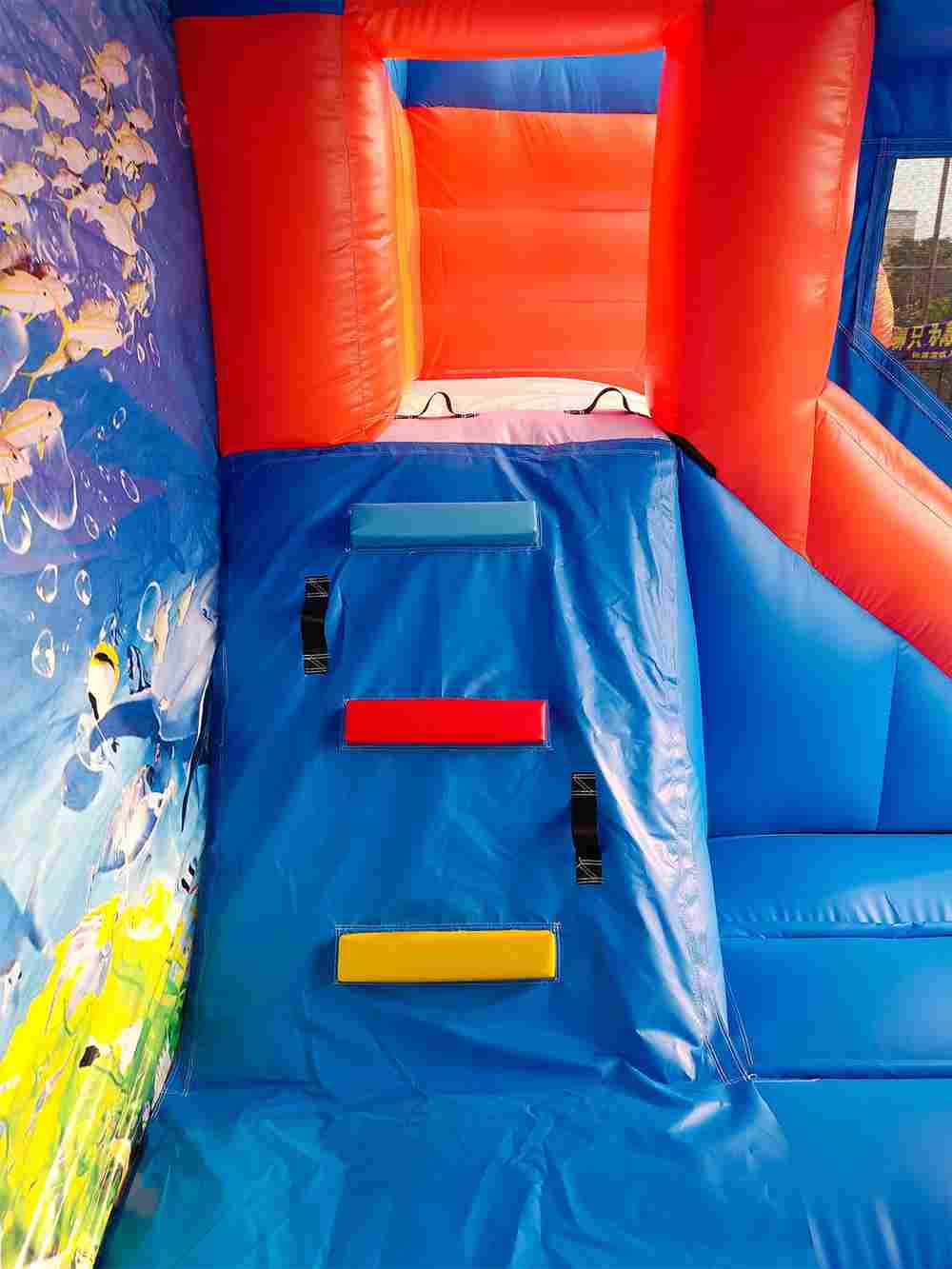 Надувная водная горка «Звезда» с бассейном, 5*4,5*3,5 м