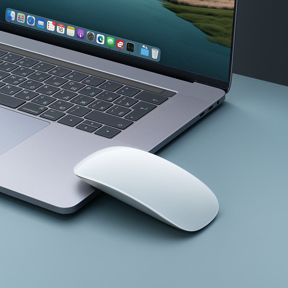 Мышь беспроводная Air Mouse для MAC, Windows, алюминий, белый
