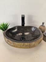 Раковина из речного камня RS-65995 46х33х15 из натурального камня